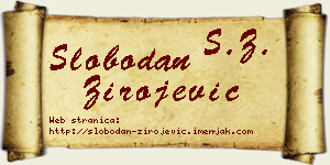 Slobodan Zirojević vizit kartica